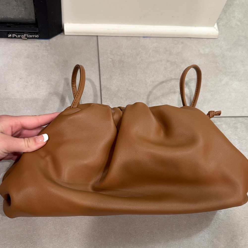 Amazon Tan Leather Clutch